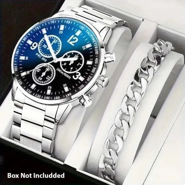 Men's Movement: Quartz, Water Resistance, Rotate Case Ring, Pull And Push Crown, Fold Clasp Watch