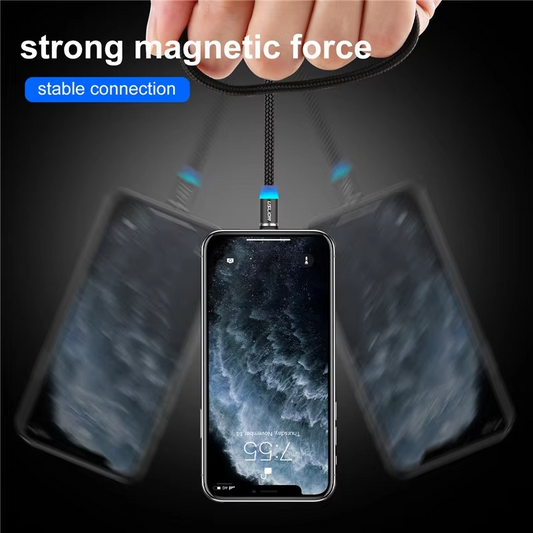 3-in-1 Magnetic Fast Charging Cable | Micro USB, Type-C & iPhone